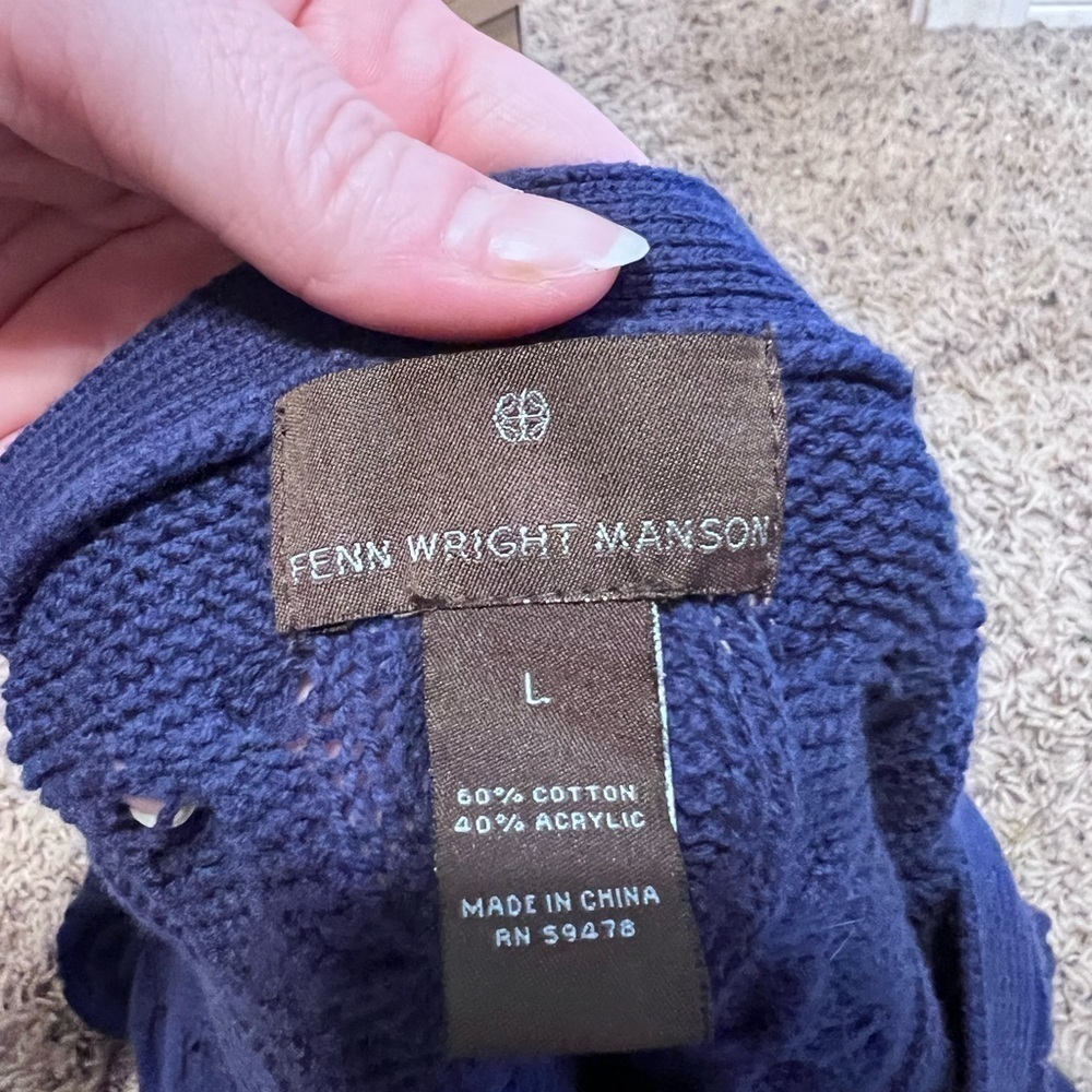Extra long navy sweater large Fenn Wright Manson - Picture 4 of 4